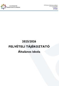 ÁLTALÁNOS ISKOLA TÁJÉKOZTATÓ!