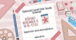 Tájékoztató Leendő Elsős Tanulók Szüleinek 